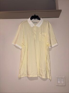 Criquet Men’s Yellow Stripe Polo Shirt SZ XX NWOT